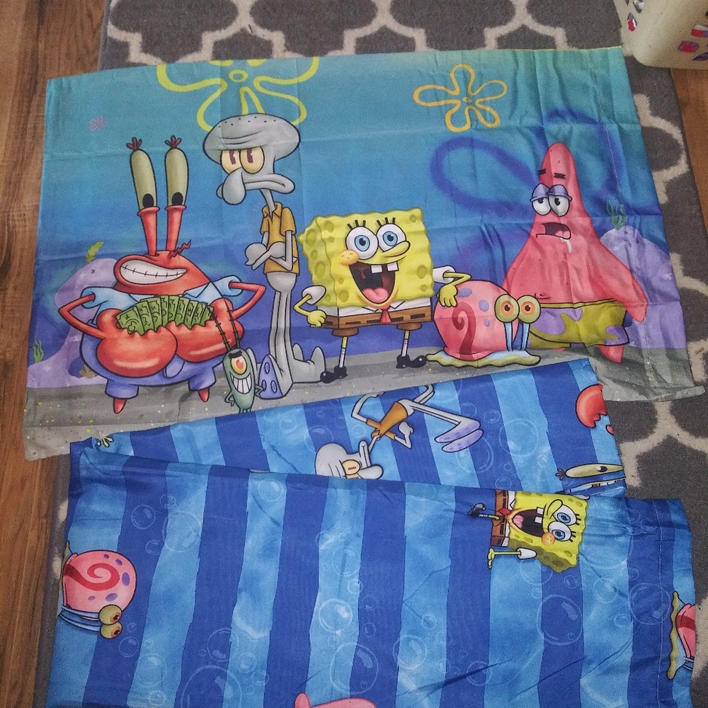 Spongebob Squarepants FLAT sheet and pillow case